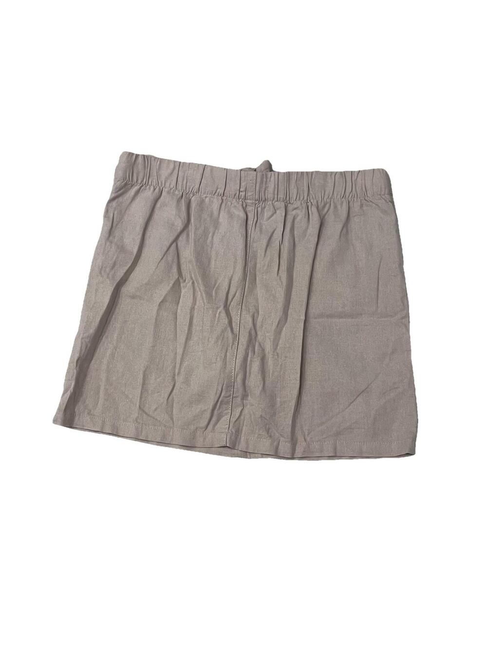 Purple & More Beige Linen Blend Mini Skirt Women’s Large Coastal Beach Cottage - Picture 3 of 10